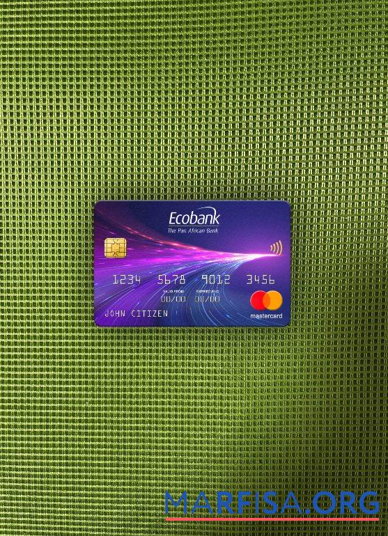 Blank South Sudan Ecobank mastercard photolook front sample